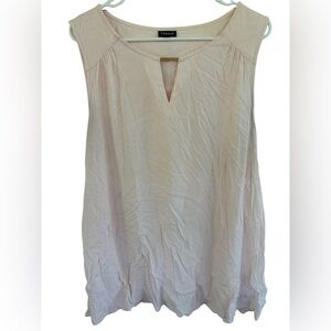 Torrid Women's Blush Pink Cap Sleeve Tank Top w/ Gold Bar Detail‎ Size 3